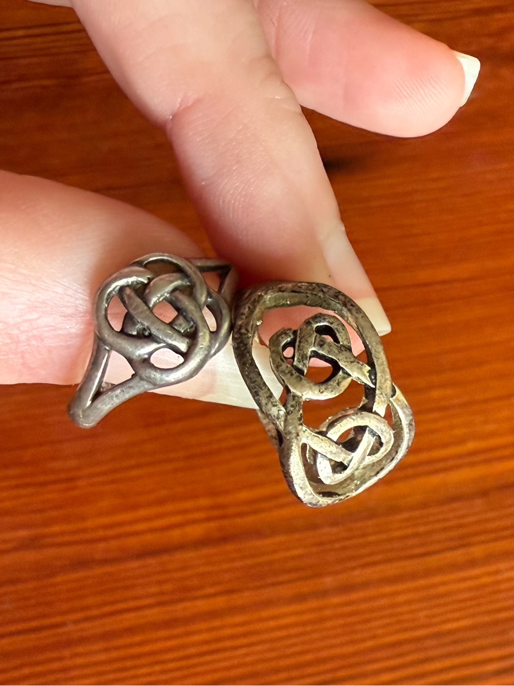 Celtic knot ring set, Celtic knots, vintage rings